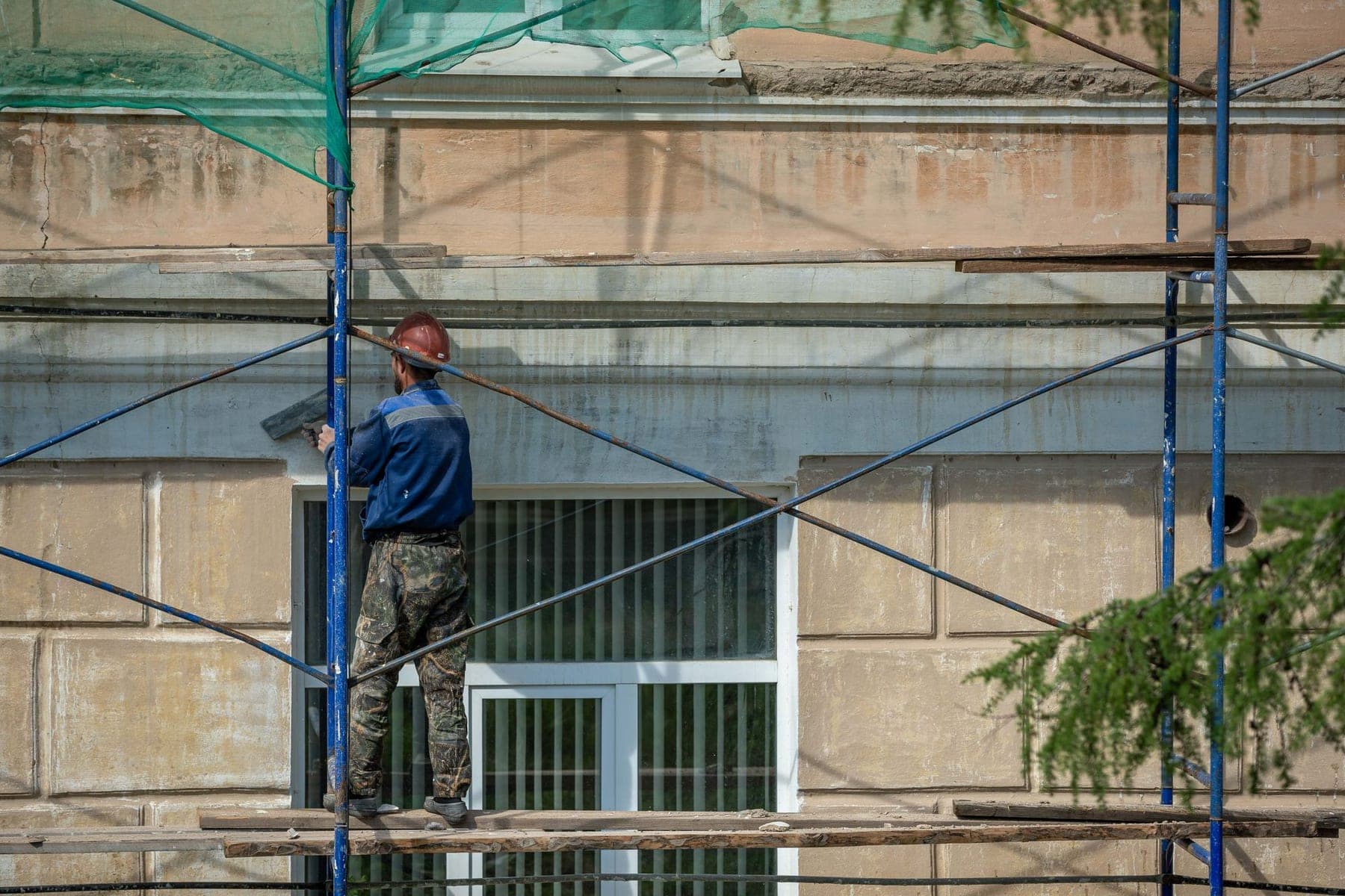 Travaux de façade en faible hauteur